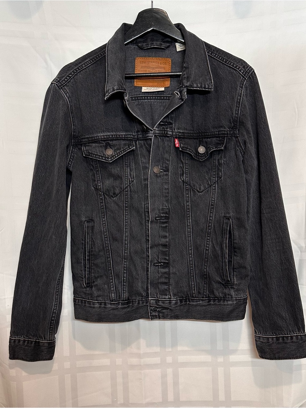 Levi's Black Washed Denim Premium Trucker Jacket